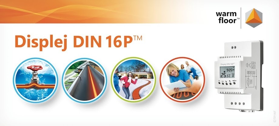 zaslon termostata DIN 16P